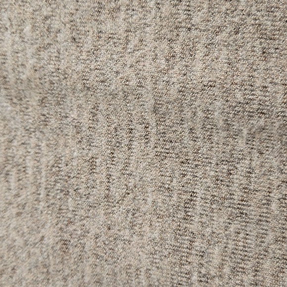 OFEEFAH Women's Taupe Tunic Dress Pockets, Long Sleeves, Crew Neck, Buttons Side - Picture 5 of 5